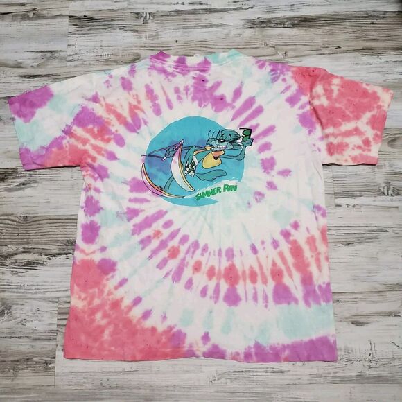 Tye Dye Spiral Shirt Size Large Missouri Lottery Vintage Shirt - Picture 3 of 3